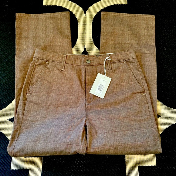 NWT 🟫AG 🤎Sueded Sateen 🟫Tailored Kinsley High-Rise Crop Boot Italian🤎